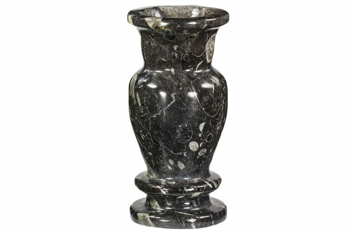 Limestone Vase With Orthoceras Fossils #104642